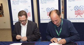 Podpis pisma o nameri sodelovanja med RTV Slovenija in Slovenskim filmskim centrom