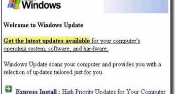 Lažno obvestilo o Microsoftovi varnostni posodobitvi