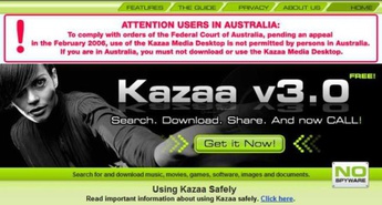 Sharman Avstralcem blokiral dostop do programa Kazaa
