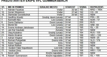 Tekma: Gummersbach : Gorenje - Velenjčani v Koeln brez Luke Dobelška