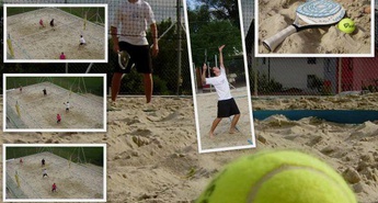 Bodite prvi med svojimi prijatelji, ki igra tenis na mivki!