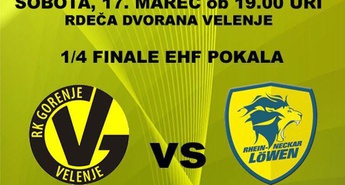 POROČILO IZ TEKME MED RK GORENJE VELENJE IN HC RHEIN-NECKAR LÖWEN
