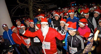 Že 9. Dobrodelni tek in pohod Božičkov  za Rdeče noske - klovne zdravnike