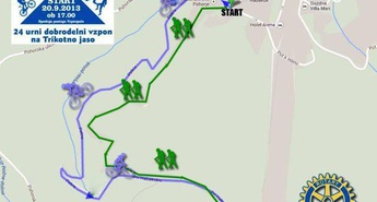 Današnji Dobrodelni 24 urni vzpon na Trikotno jaso