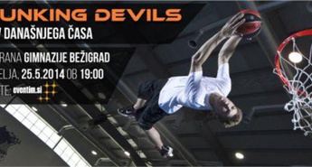 Vabilo na nastop akrobatske skupine DUNKING DEVILS